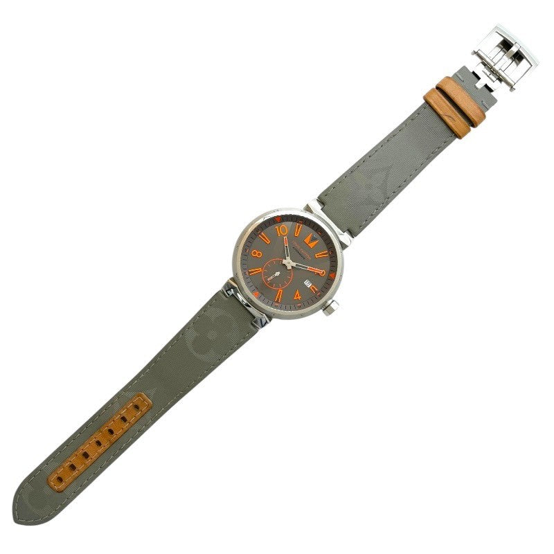 ルイ・ヴィトン LOUIS VUITTON タンブール QA045 グレー SS/革ベルト