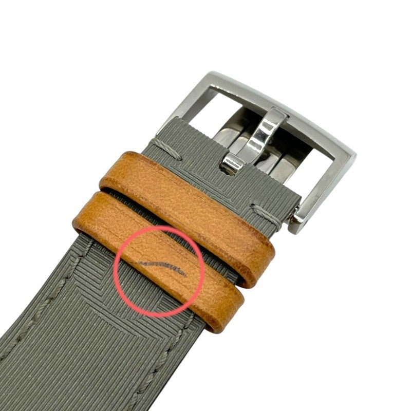 ルイ・ヴィトン LOUIS VUITTON タンブール QA045 グレー SS/革ベルト