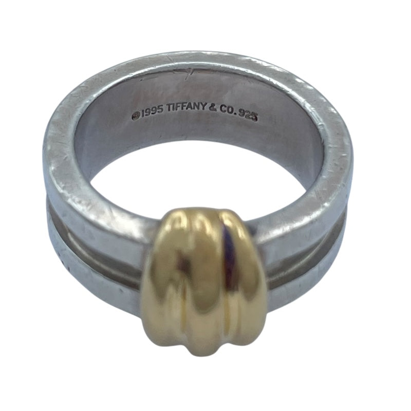 ティファニー TIFFANY＆CO グルーブドウィズリング シルバーxゴールド