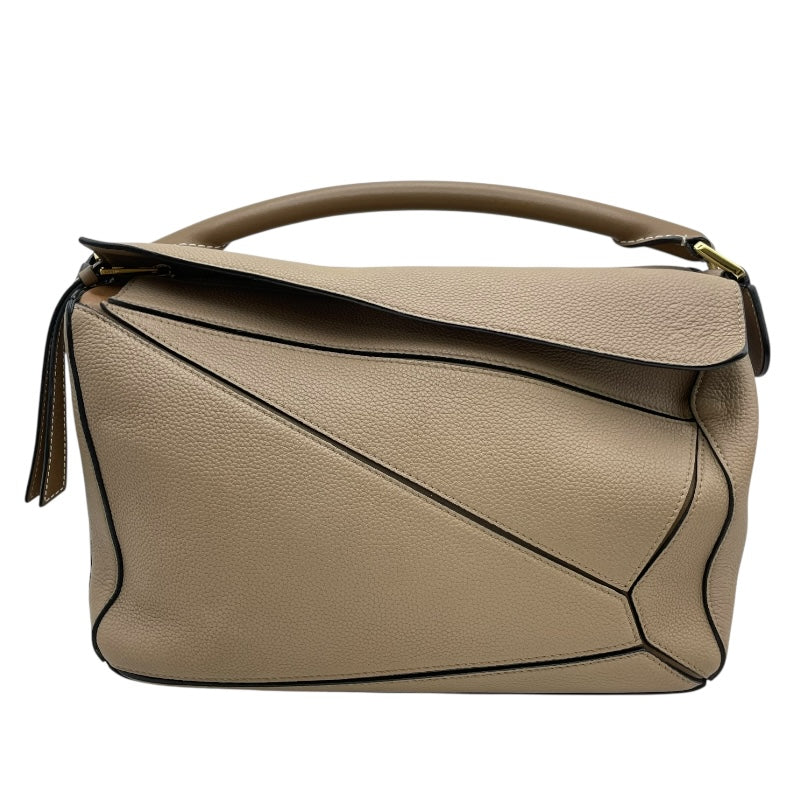 ロエベ LOEWE パズルバッグミディアム ベージュ GD金具 レザー