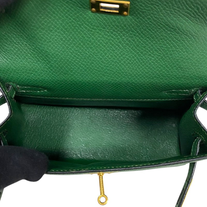 エルメス HERMES ミニミニケリー15 〇V刻 バンブー ゴールド金具