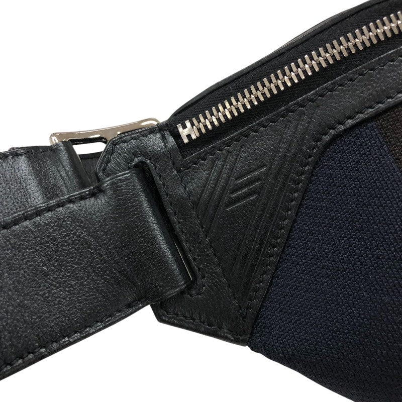 エルメス HERMES シティスライドPM Z刻印 ブラック/ネイビー/SV金具