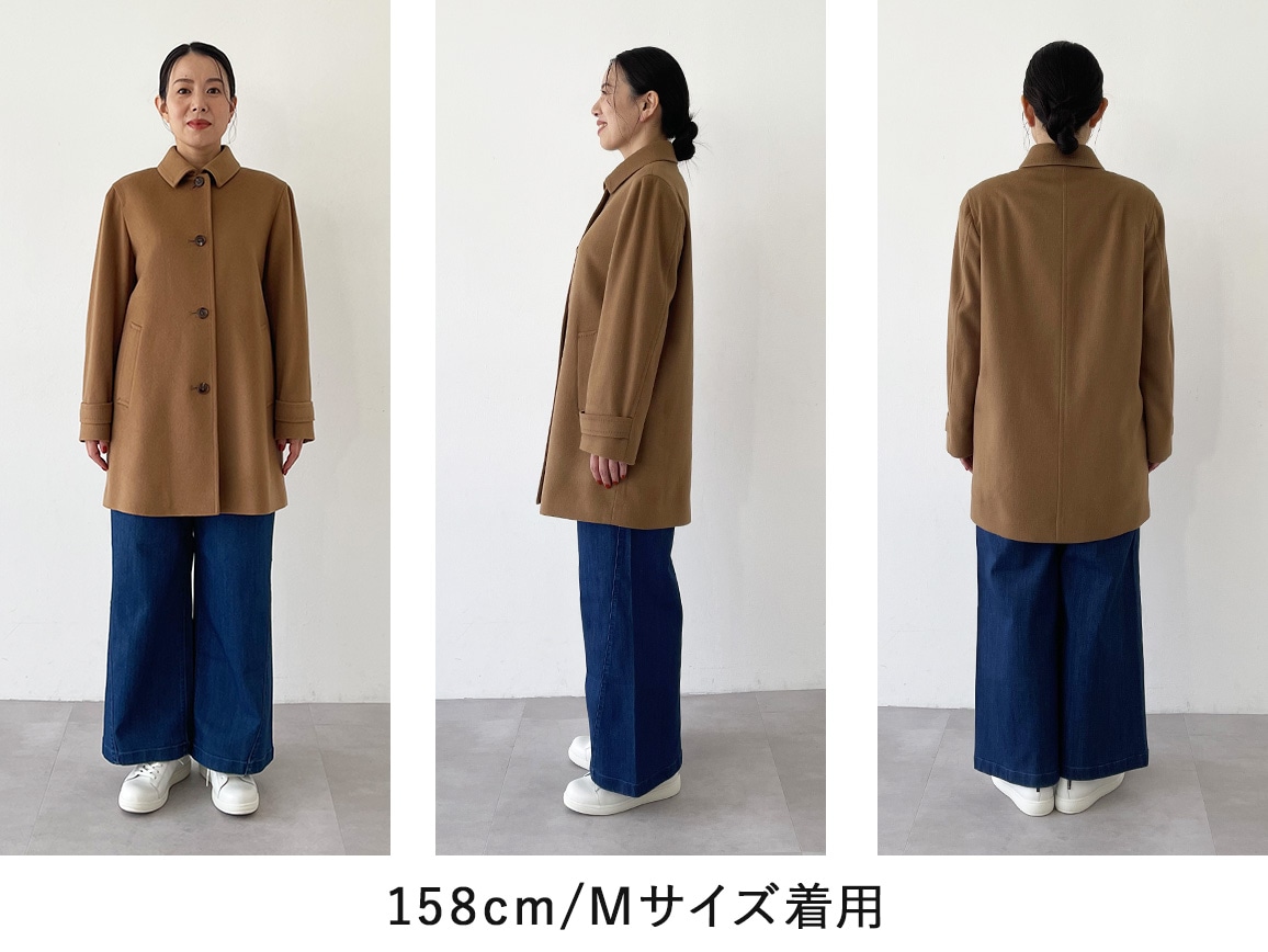 ピュアカシミヤステンカラーコート(01_S 06_ブラック): ｜ カタログ