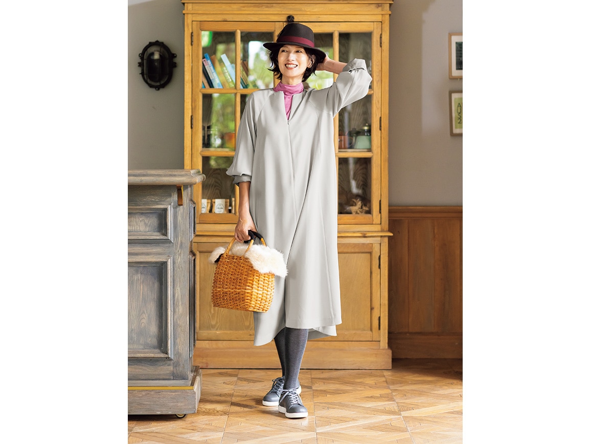 ハルメク読者と作ったフロントファスナーワンピース(01_S 61_ブルー