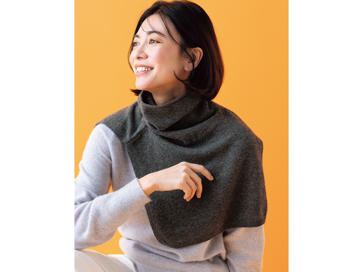 カシミヤ混つけ襟風スヌード(61_ブルー): ｜ カタログ通販のハルメク