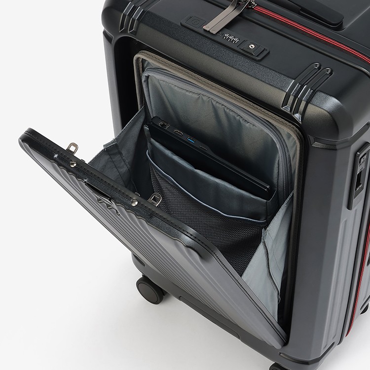 バーマス]JALオリジナル ワンタッチフロントオープン67L(黒): JAL