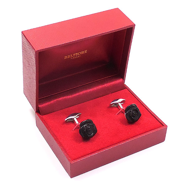 BELFIORE ベルフィオーレ カフスボタン カフリンクス イニシャル名入れ