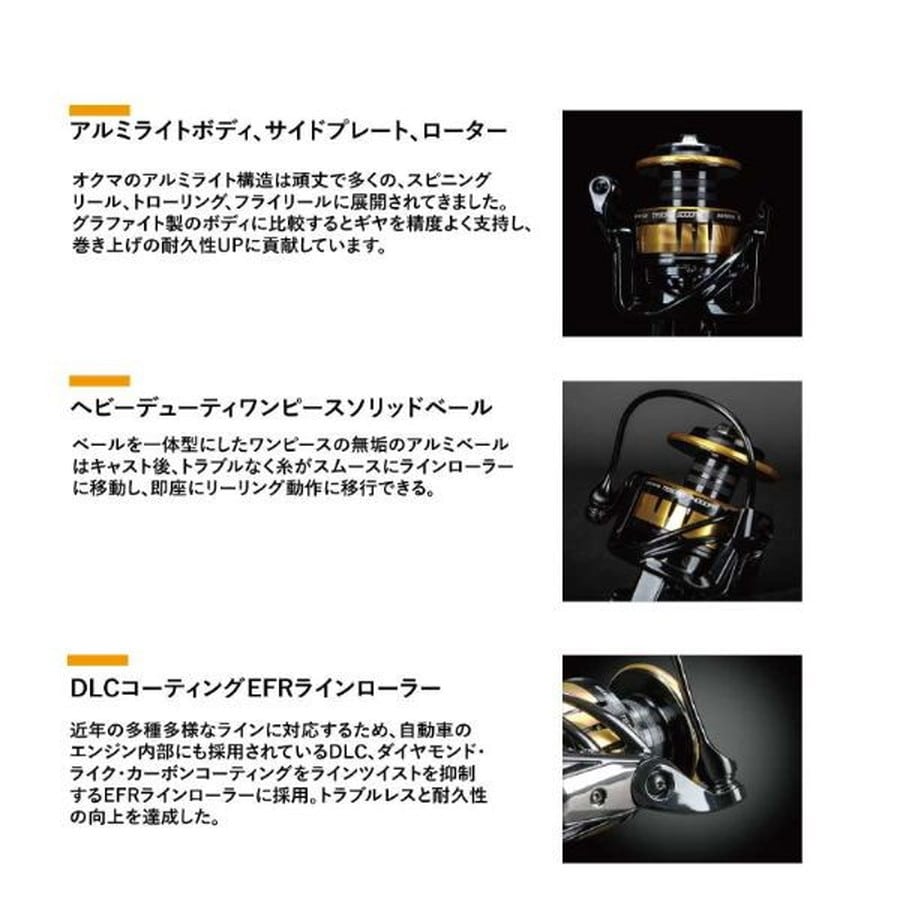 オクマ スピニングリール TESORO テソロ TSR-8000HA: 釣具の