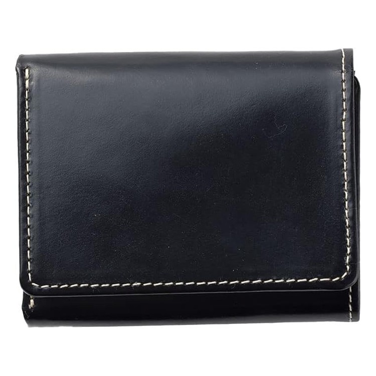 BRITISH GREEN]英国製ブライドルレザー使用の三つ折り財布/コンパクト