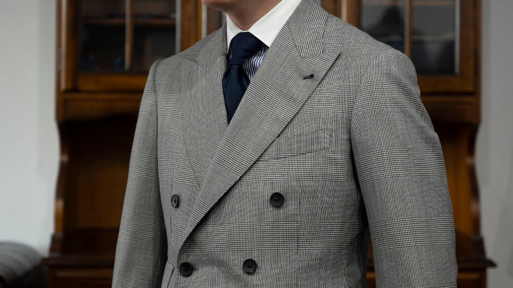 グレンチェック ダブルブレストスーツ “ HARRISONS (ハリソンズ オブ