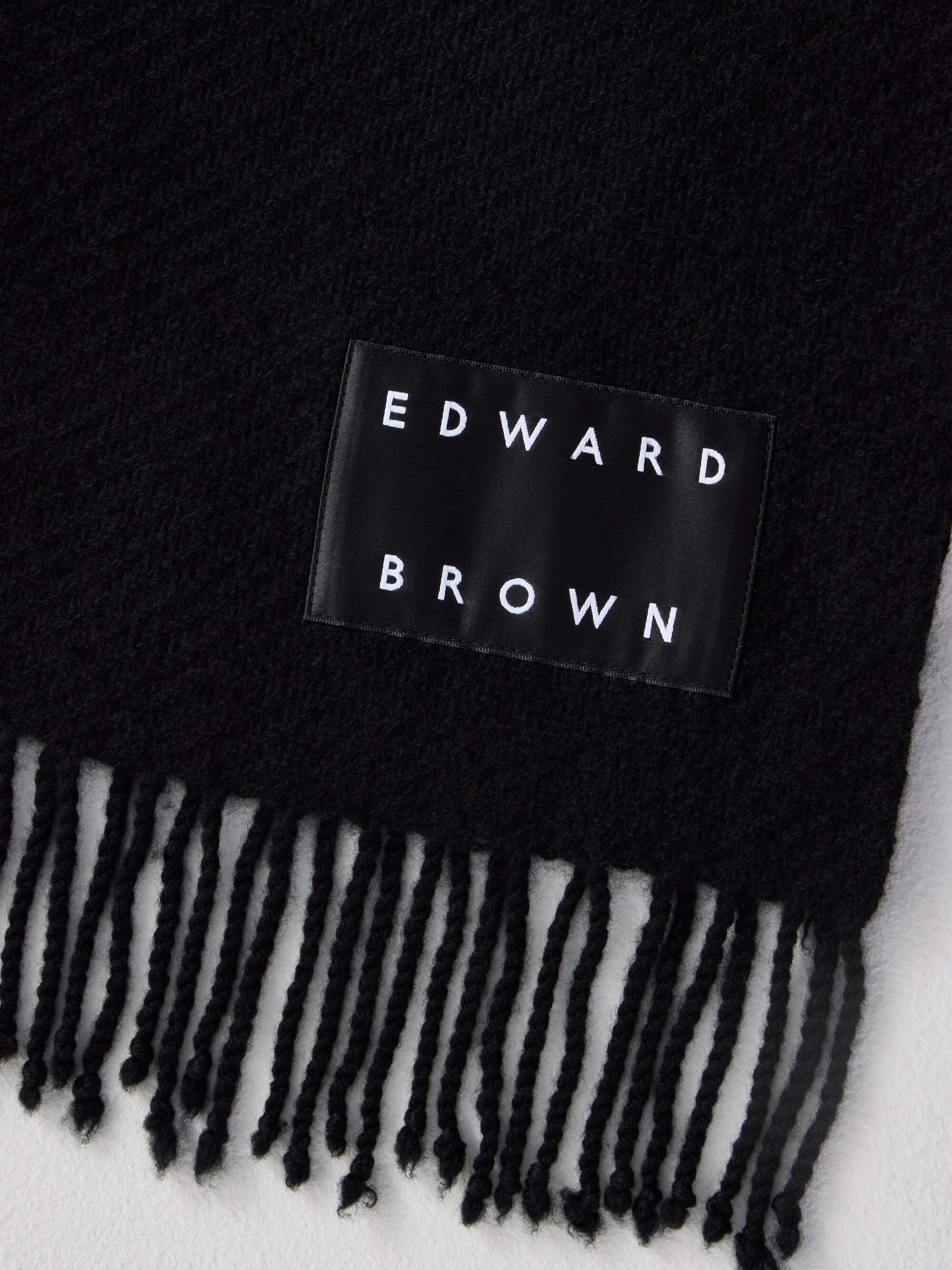 カシミヤストール(ロング) ブラック | EDWARD BROWN(エドワード