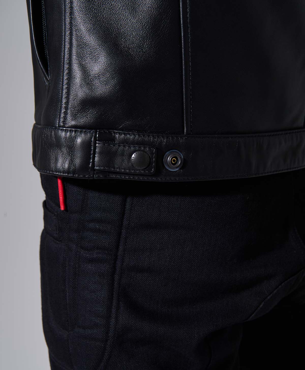 Leather Tracker Jacket / Black