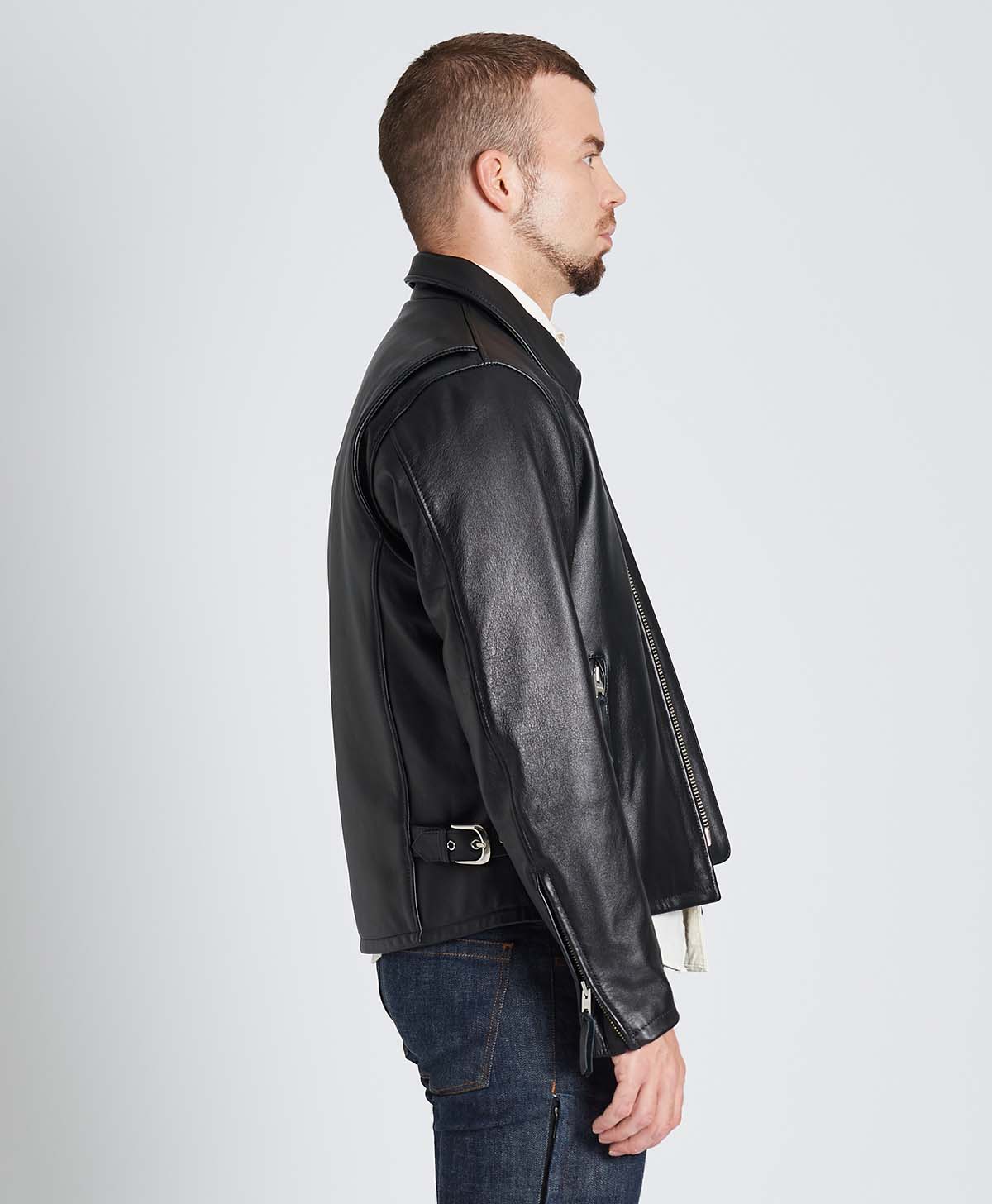 革ジャン 襟付きシングル レザージャケット｜カドヤ公式オンライン