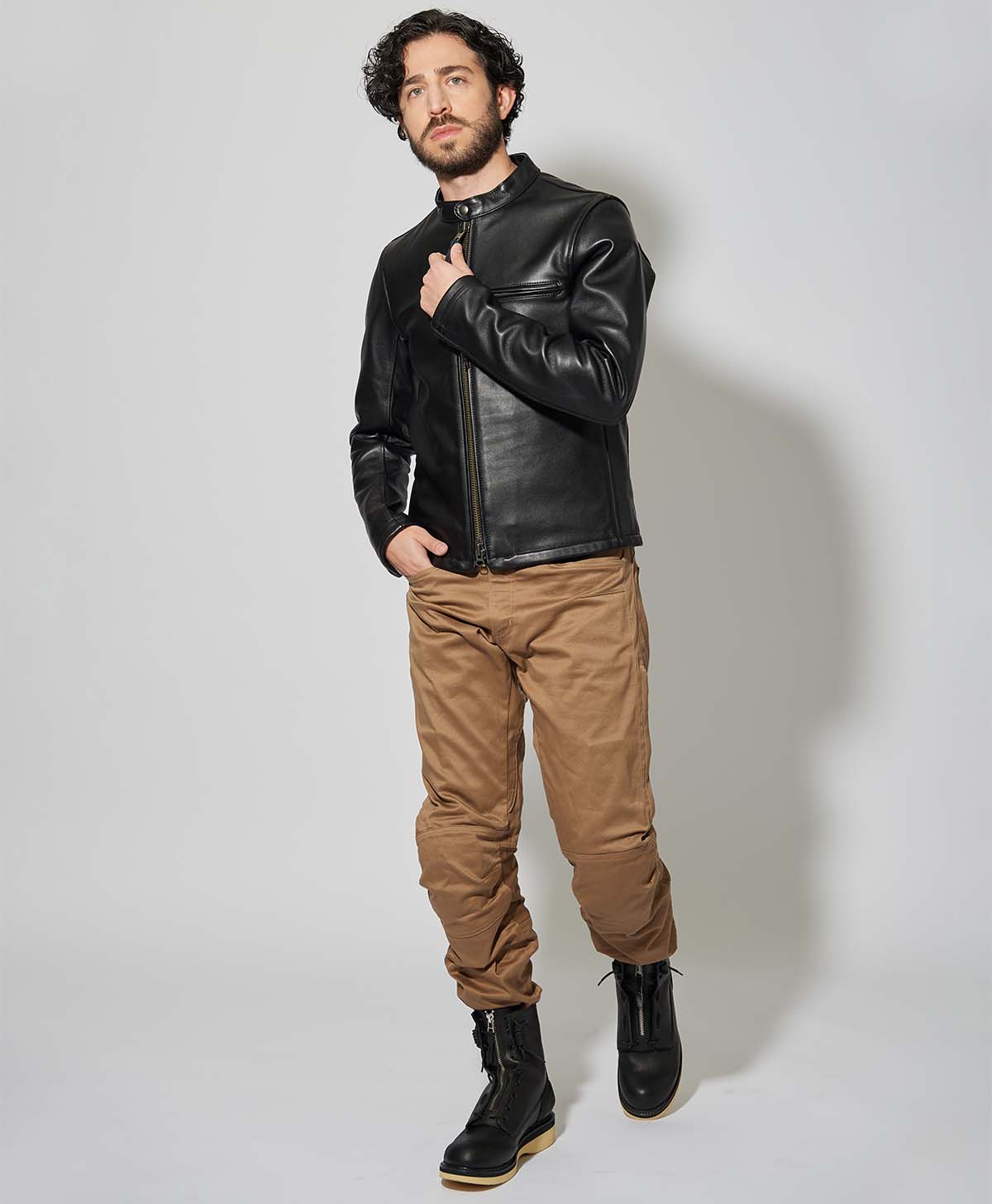 Leather jacket tight double leather jacket | Kadoya official