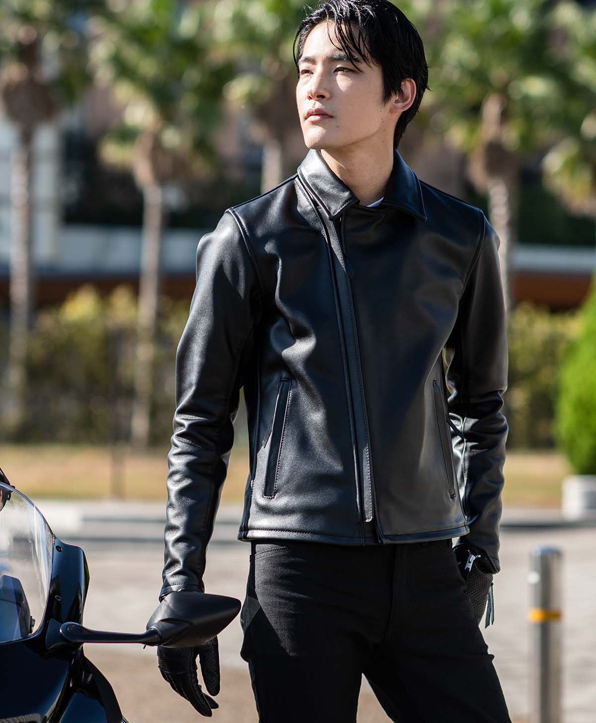 Leather jacket tight double leather jacket | Kadoya official