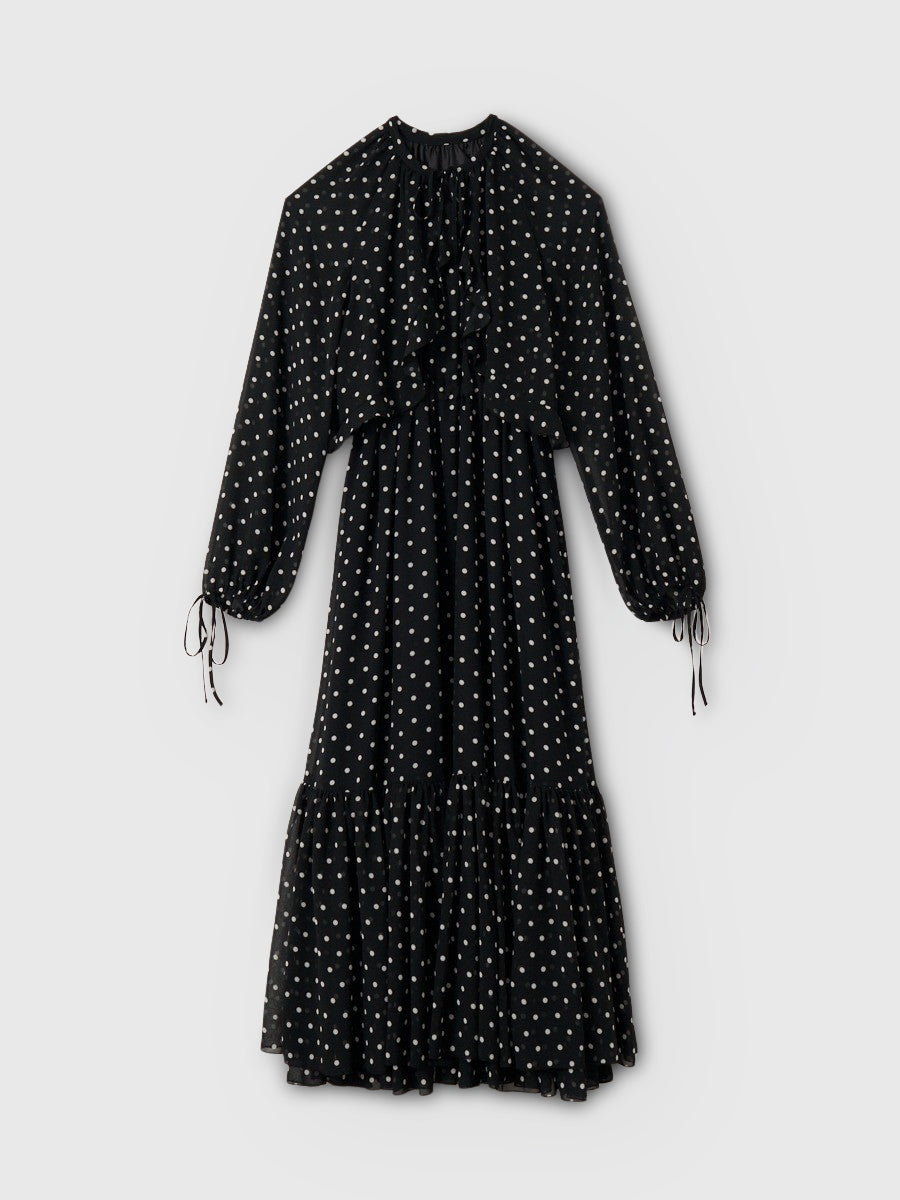 ドットギャザーフリルワンピース