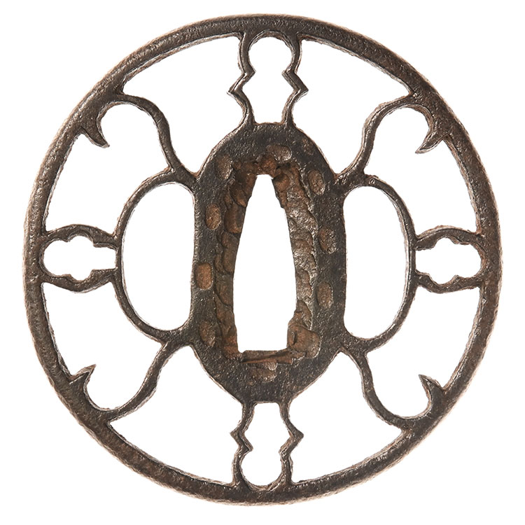 古正阿弥 四方蕨手透鍔/鐔 保存刀装具 ｜日本刀販売は永楽堂