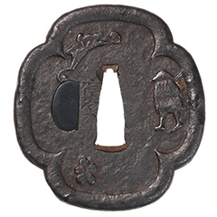 特別保存刀装具 銘信家 人物紋様散図鍔/鐔 ｜日本刀販売は永楽堂