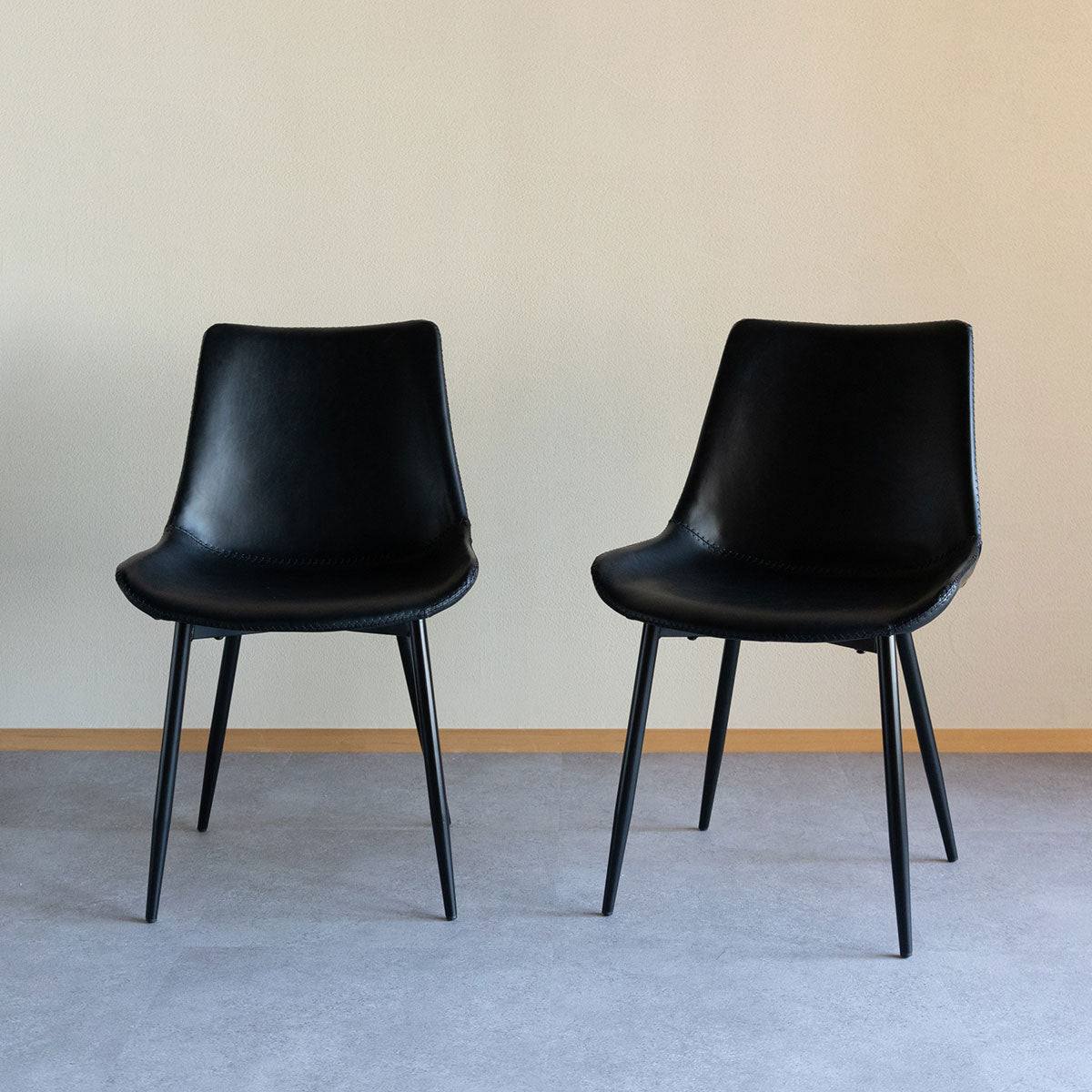 ダイニングチェア 2脚セット レザー調 椅子 いす イス チェア 【HEIM