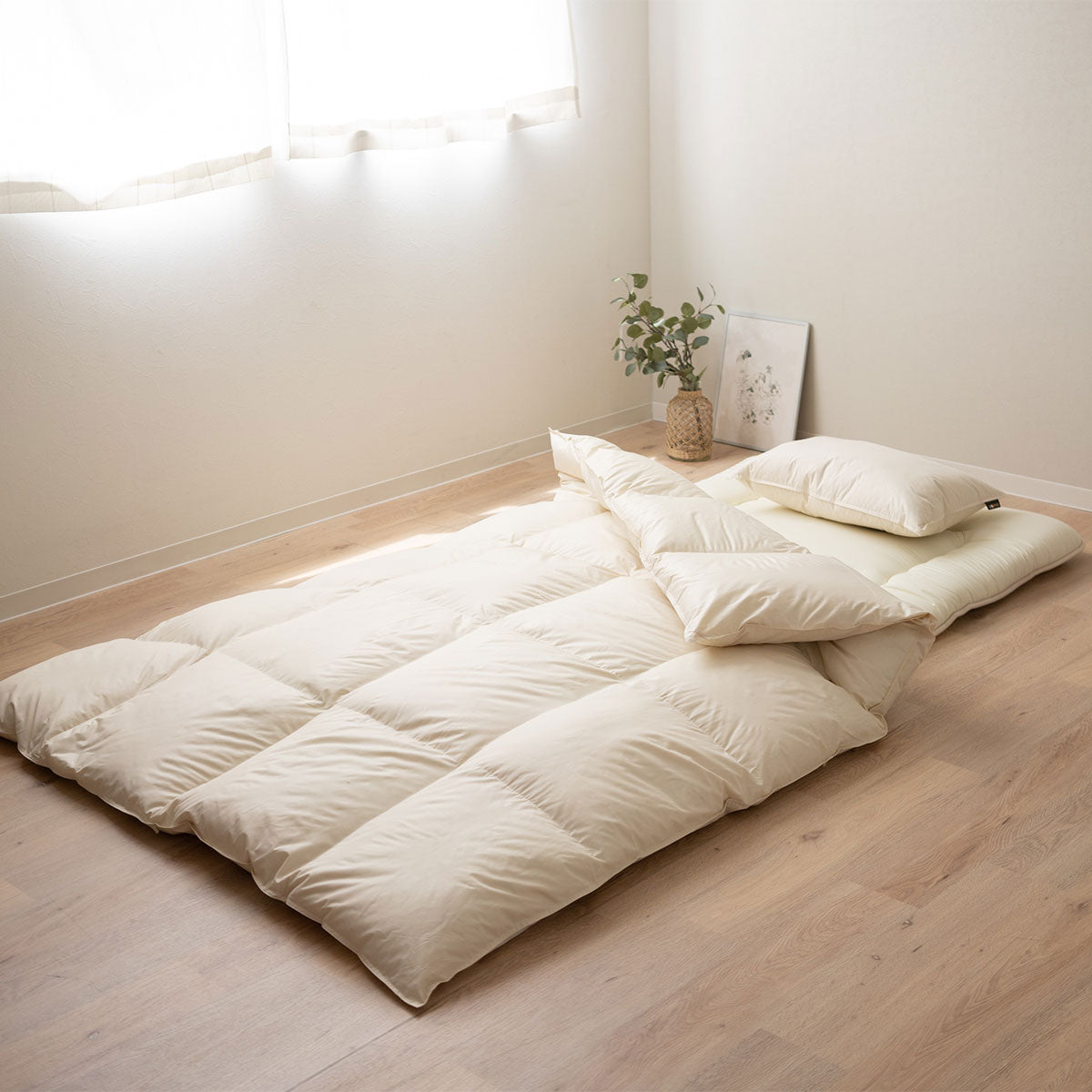 日本製 ロイヤルゴールドラベル 羽毛布団 3点セット シングル 掛け敷き