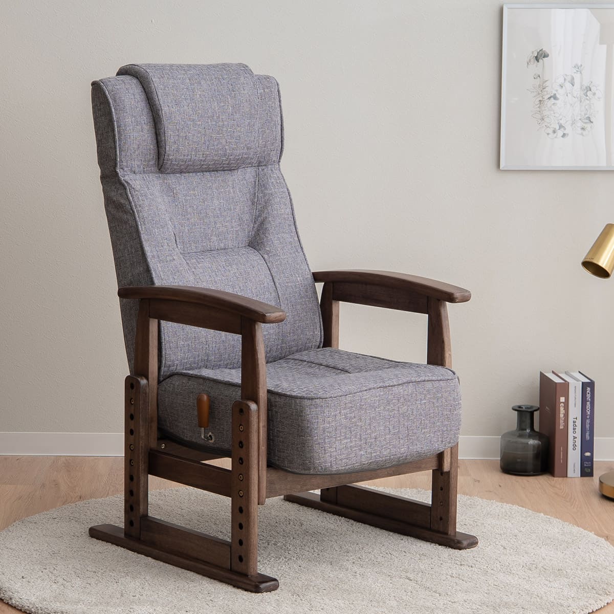 立ち上がりを考えた ポケットコイル 高座椅子 リクライニングチェア