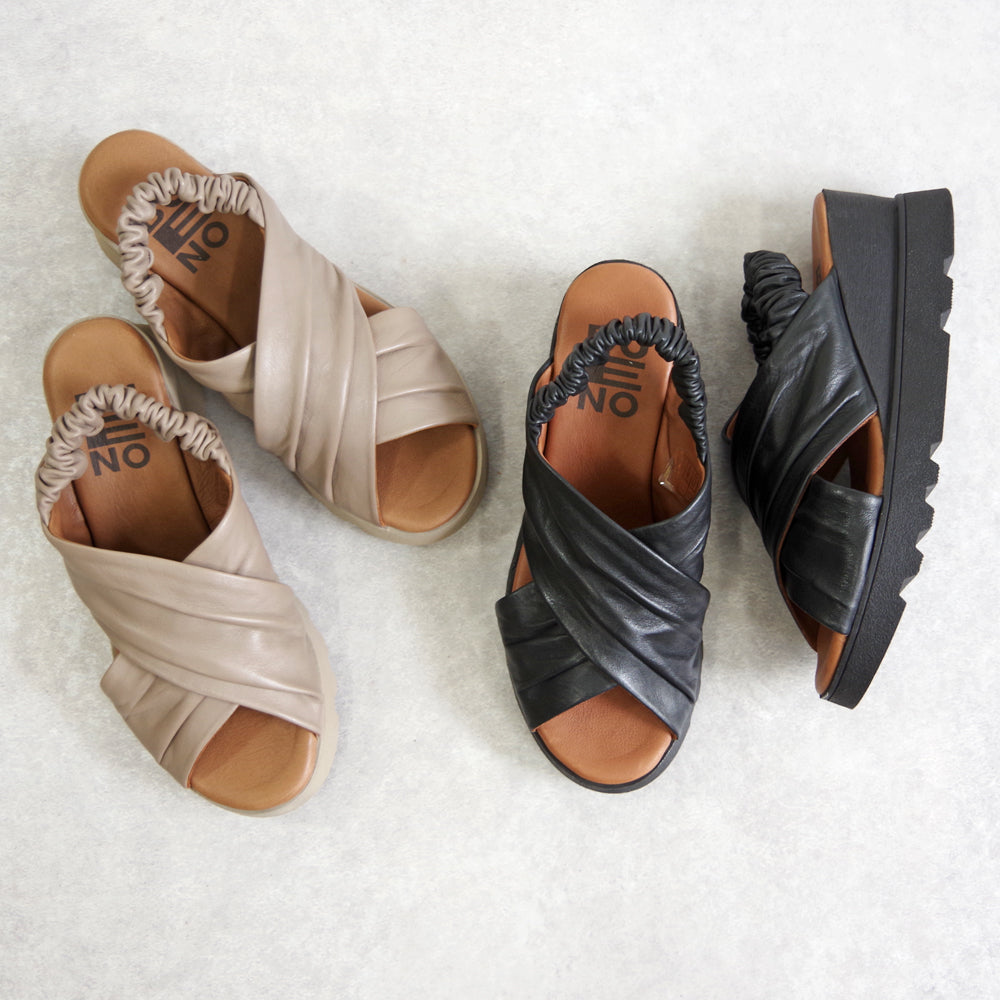 BUENO SHOES ブエノシューズ】 厚底クロスベルトサンダル 【A508