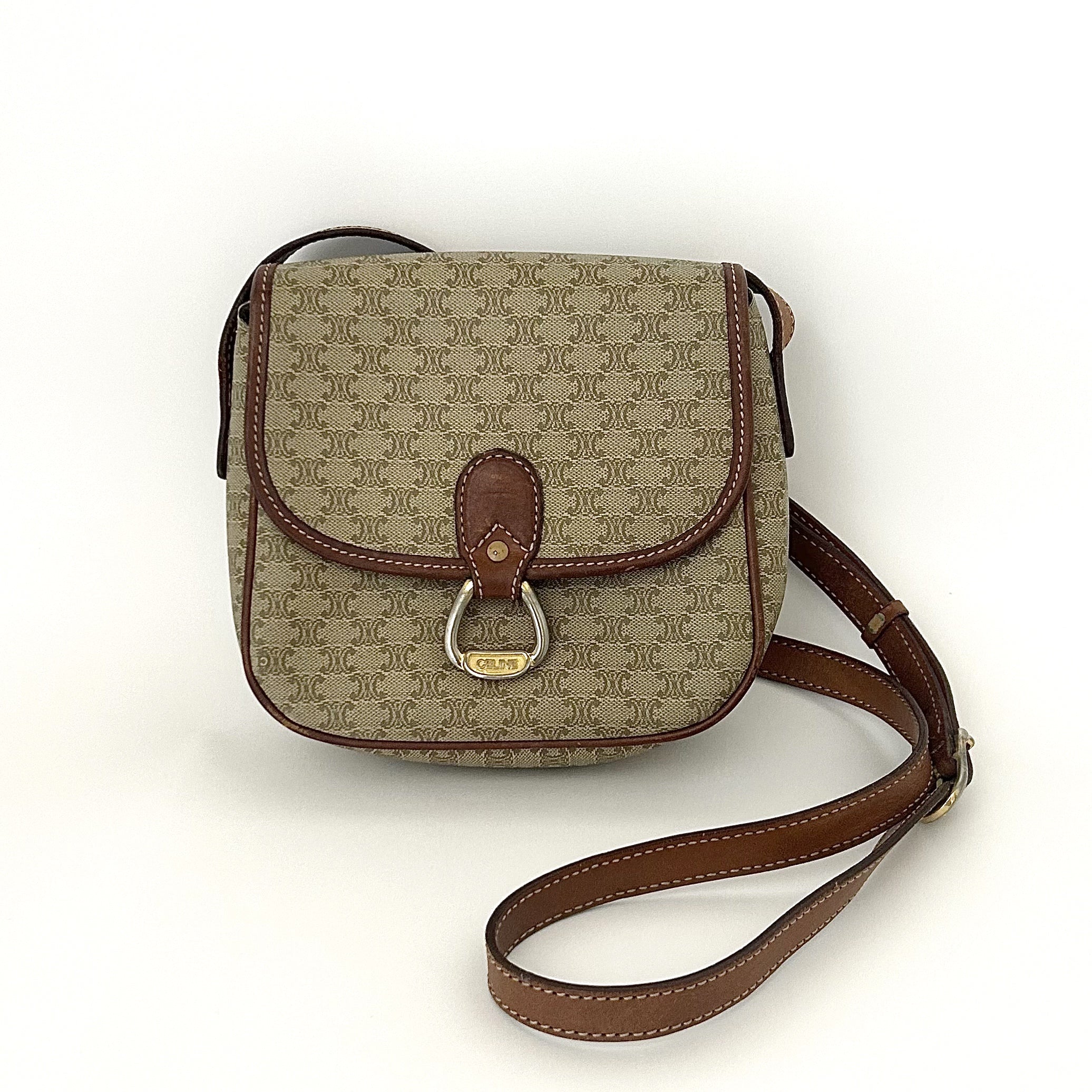 セリーヌ マカダムショルダーバッグ ベージュ/ CELINE / セリーヌ