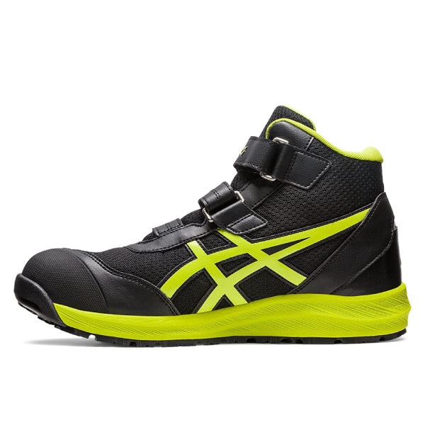 新作] アシックス 安全靴 ウィンジョブ CP216 ブラック×ネオンライム