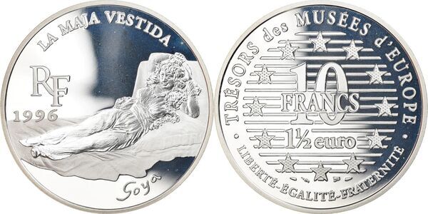 10 Francs / 1½ Euro (La Maja Vestida) - France – Numista