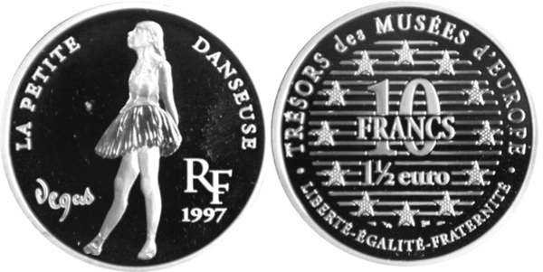 10 Francs / 1½ EURO (La petite Danseuse) - France – Numista