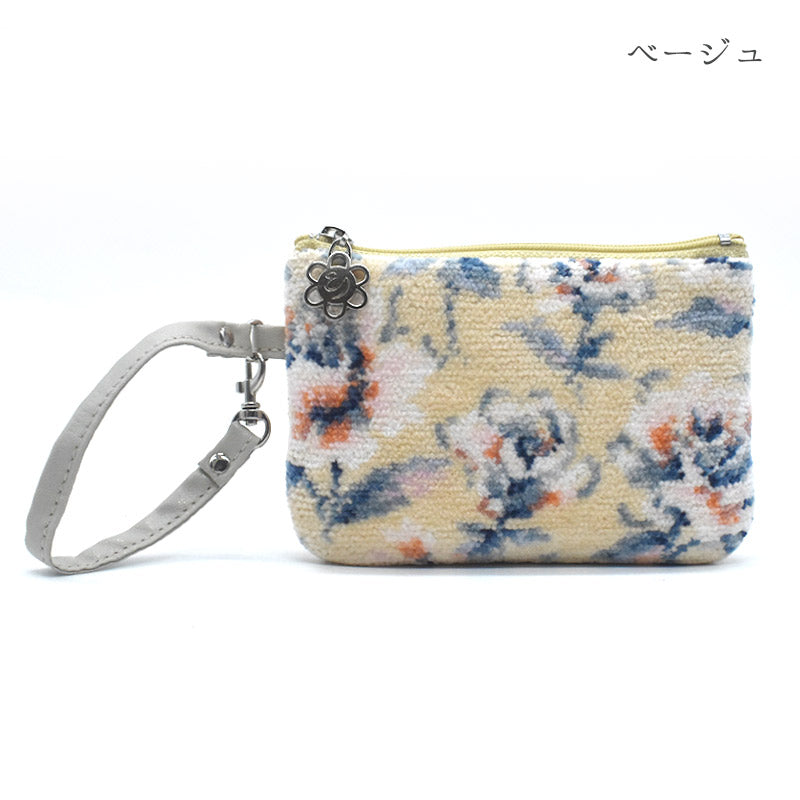日本製 ローズパーク ミニストラップポーチ 小物入れ パスケース