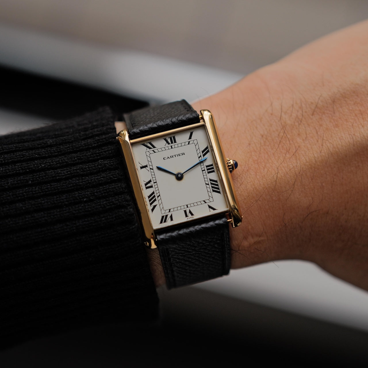 カルティエ/タンクXL/17002/ジャンボ/パリ表記/ホワイトローマン/18K