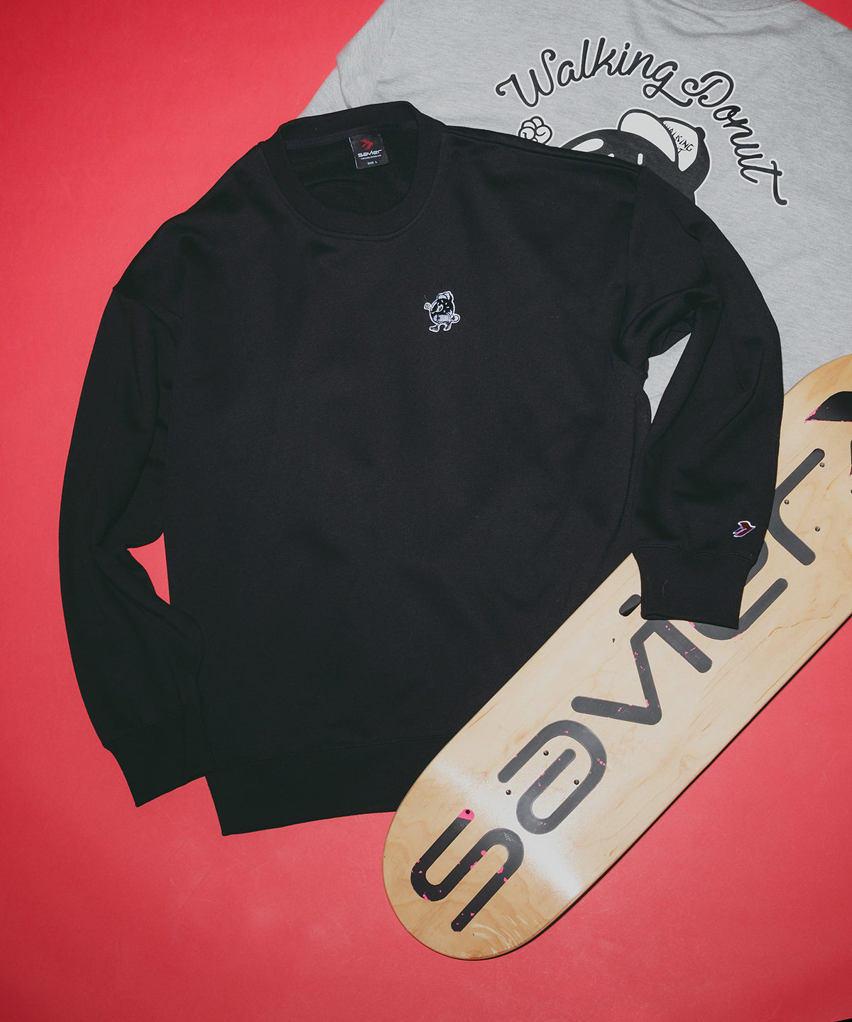 SAVIER/サビアー】WALKING DONUTSコラボ / バックプリント ビッグ