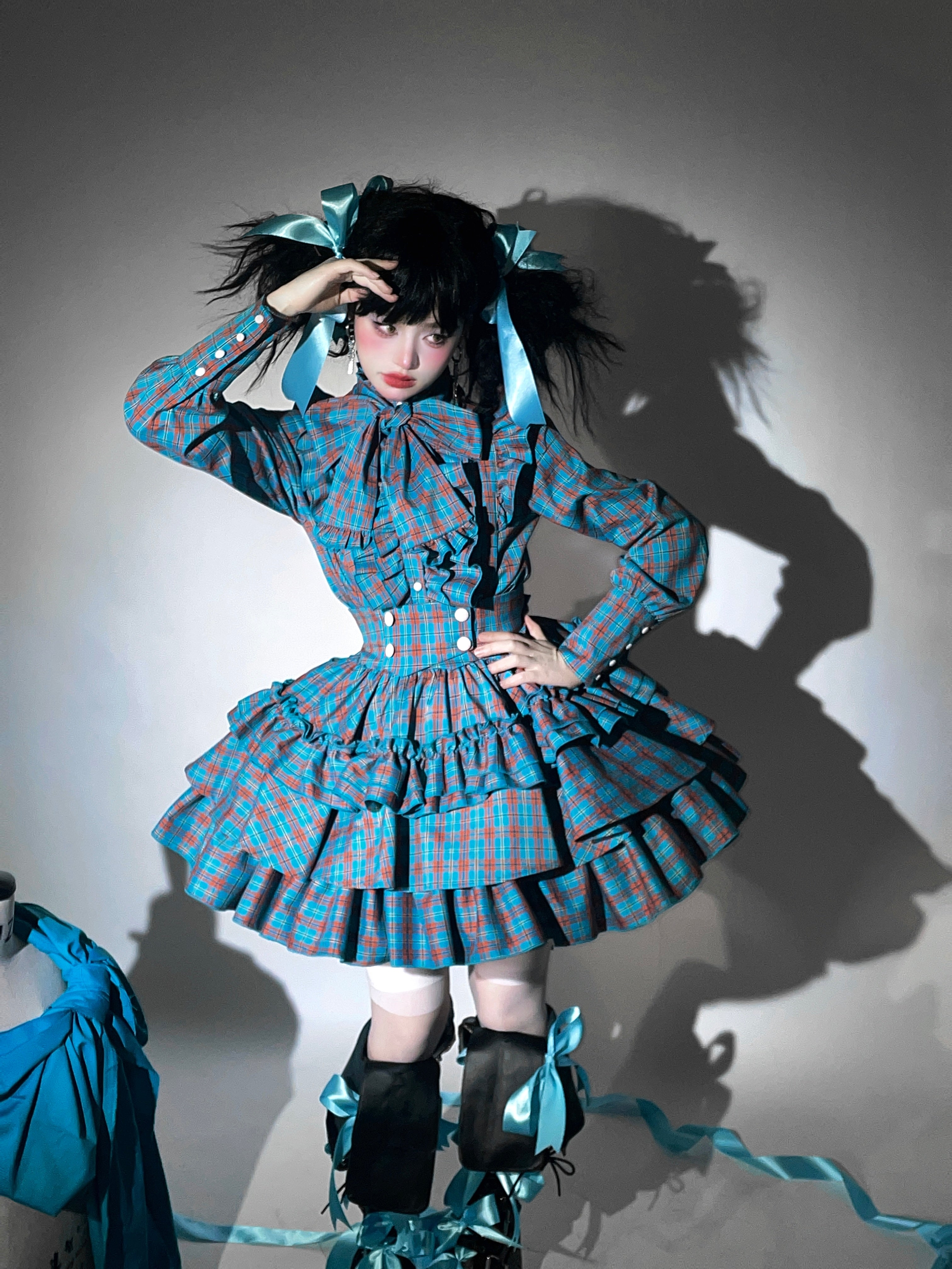 A Doll's House ブラウス(イエロー・ブルーチェック)【CATCOCOON