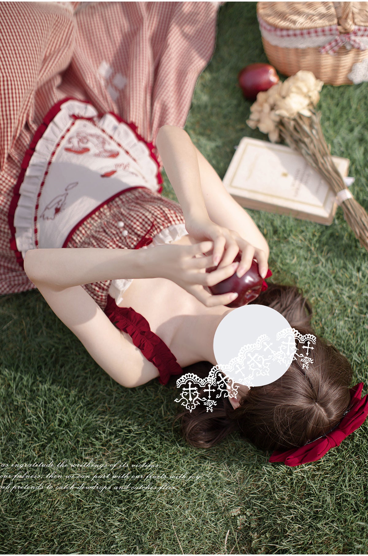 赤ずきんちゃん ギンガムチェックジャンパースカート・ブラウスセット