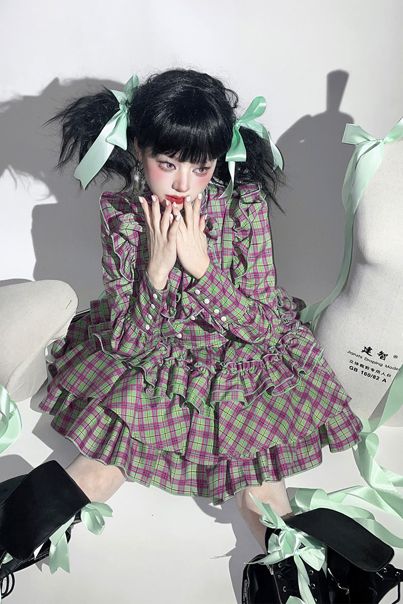 A Doll's House スカート(グリーンチェック)【CATCOCOON】 – Epetice