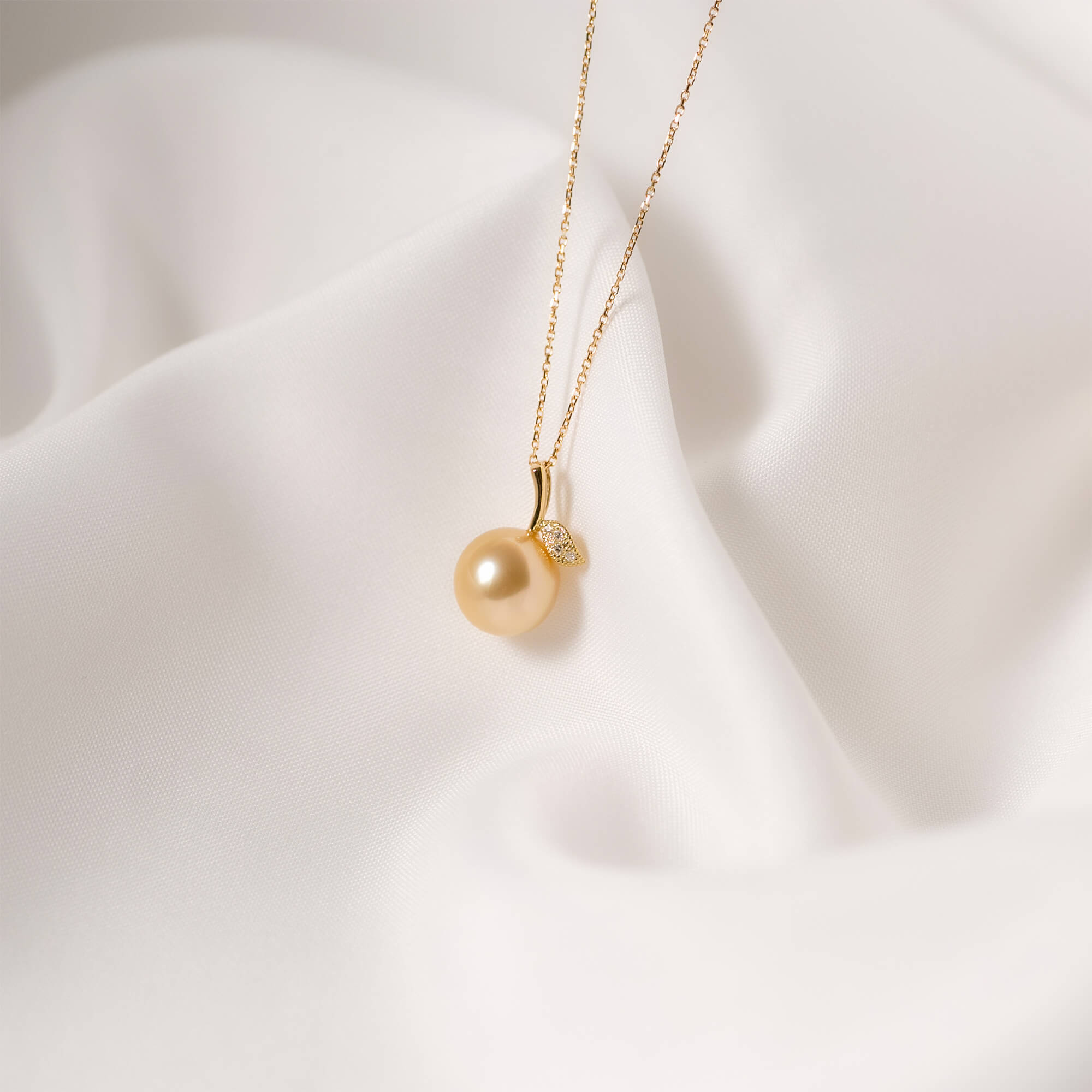 姫果】ゴールデンパール（白蝶真珠・10.0mm・セミラウンド系）天然