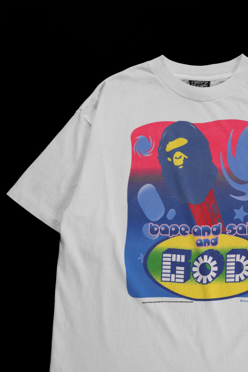 SAINT Mxxxxxx × A BATHING APE® SS TEE / GOD (WHITE) - ETERNAL by