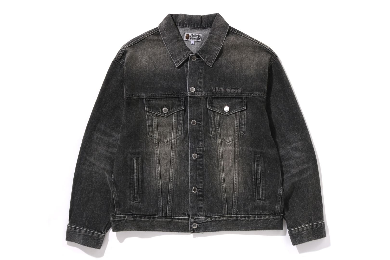 DISTRESSED 13OZ DENIM TRUCKER JACKET MENS – eu.bape.com