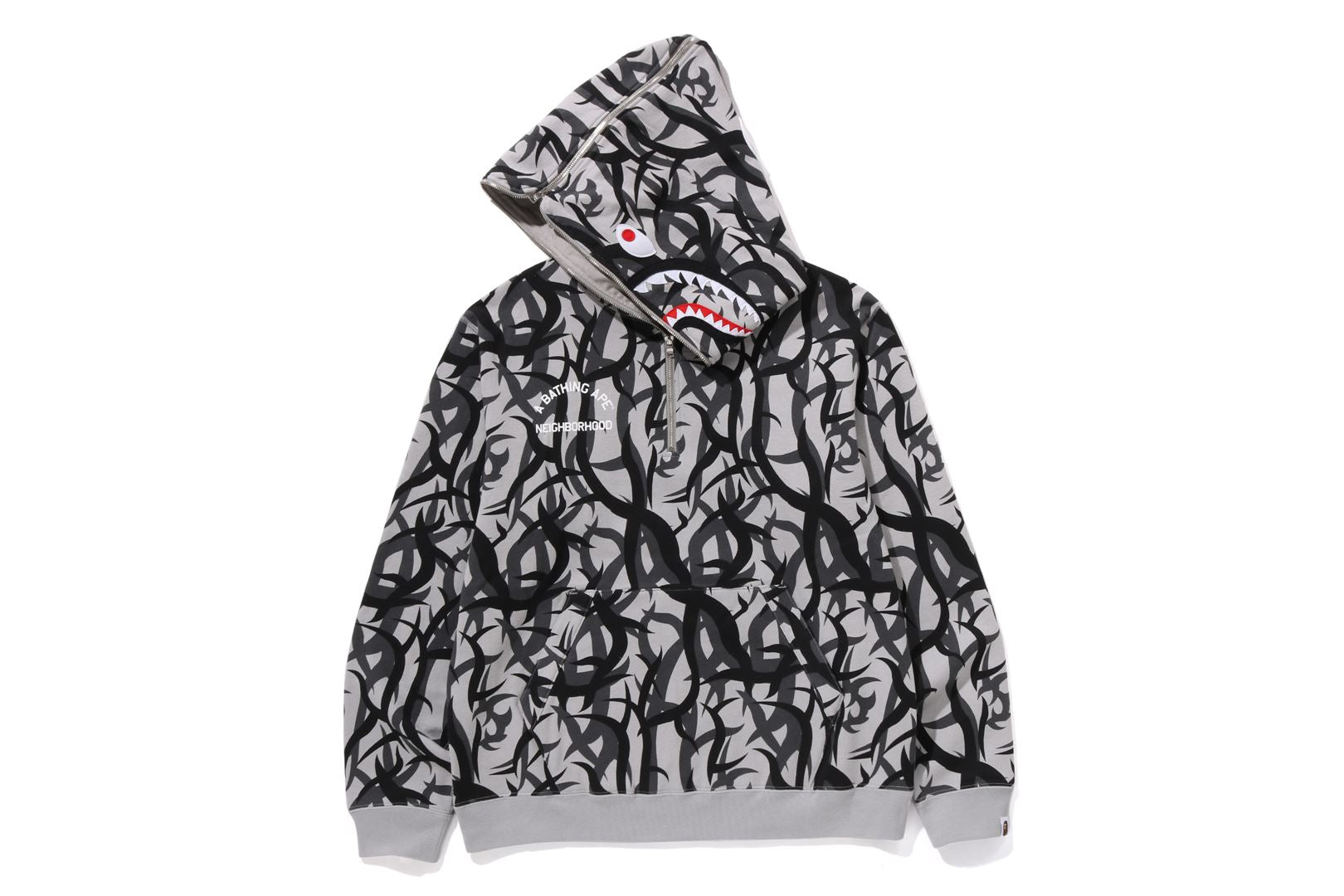 BAPE X NBHD - TRIAL CAMO TWO FACE HALF ZIP PULLOVER HOODIE – eu