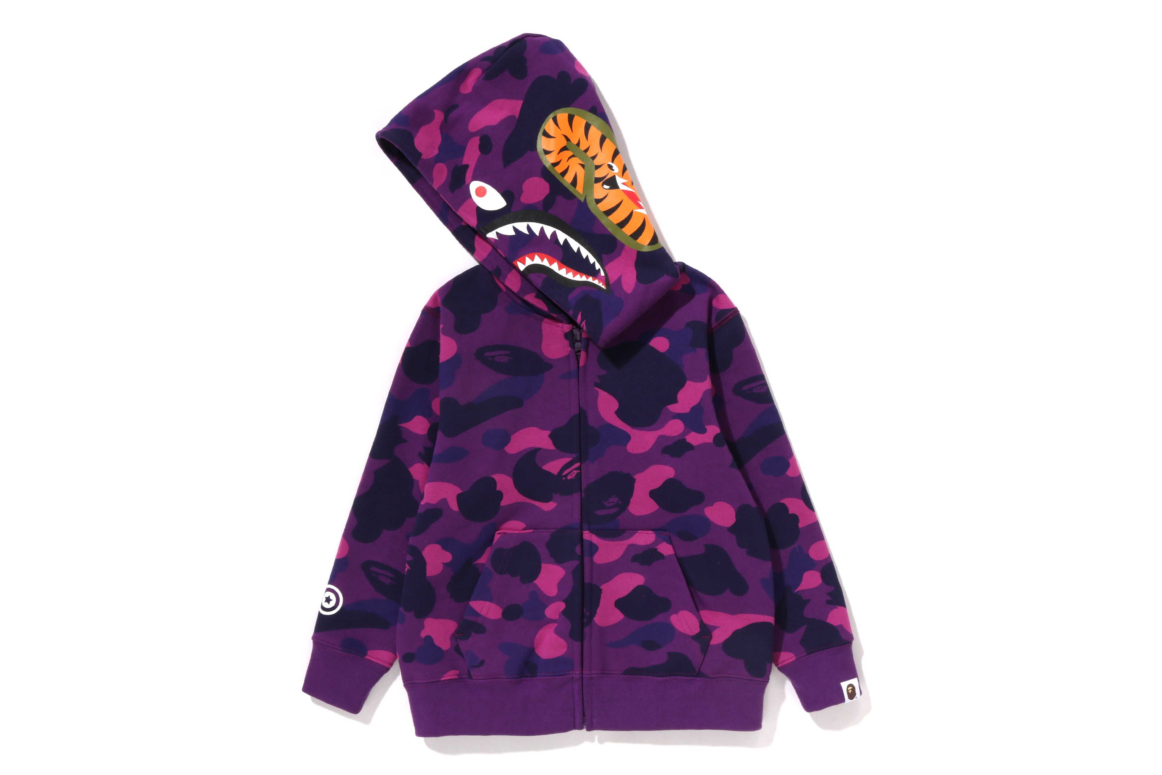 COLOR CAMO SHARK ZIP HOODIE KIDS – eu.bape.com