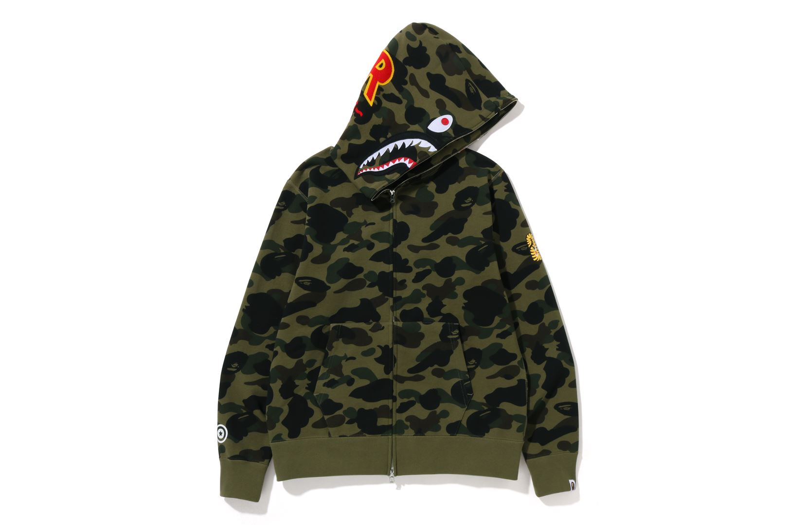 1ST CAMO 2ND SHARK FULL ZIP HOODIE MENS – eu.bape.com