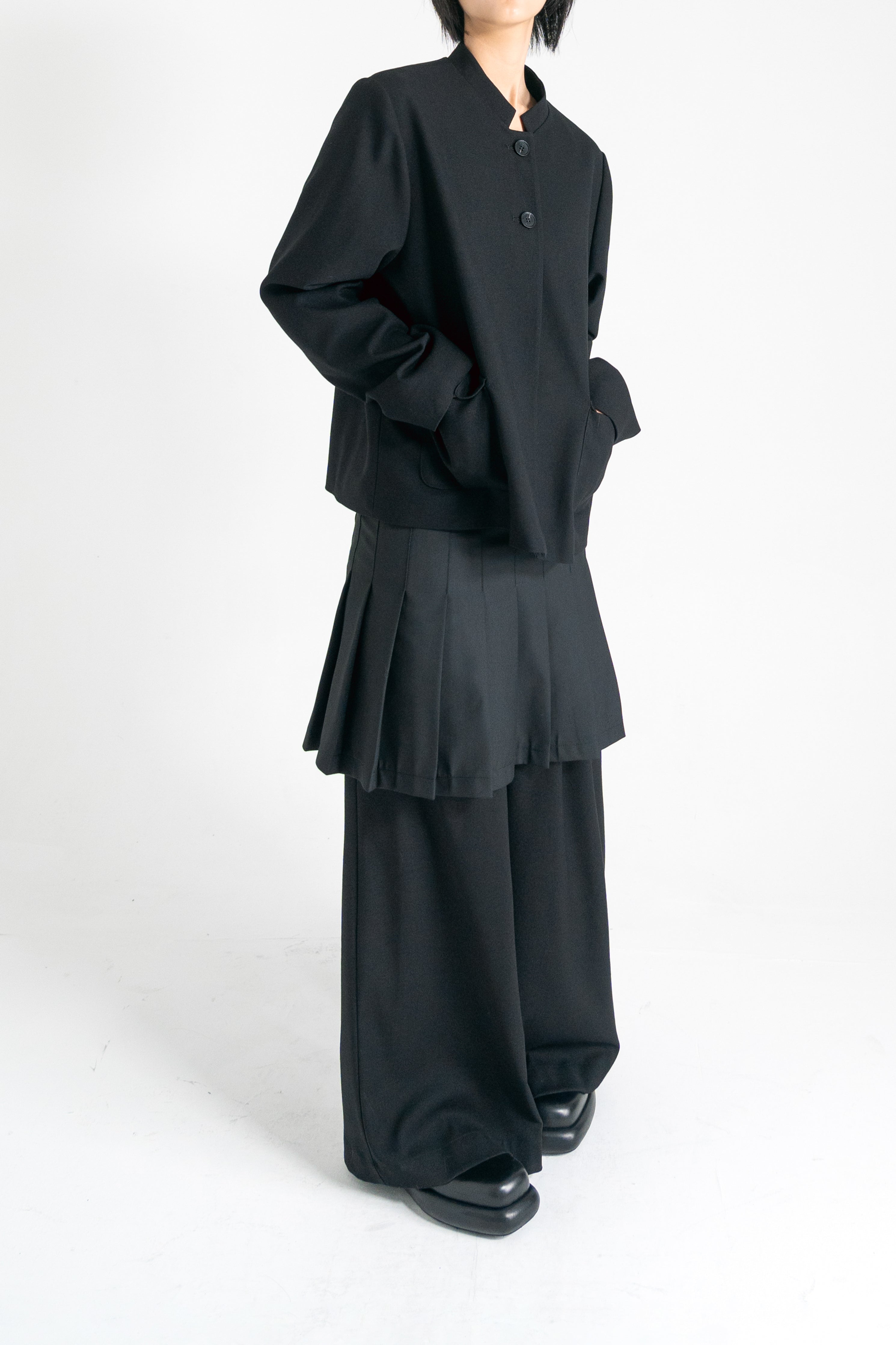 stand collar wool jacket