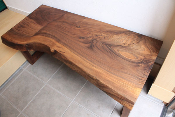 ブラックウォールナット一枚板 ダイニングテーブル 納品事例|一枚板
