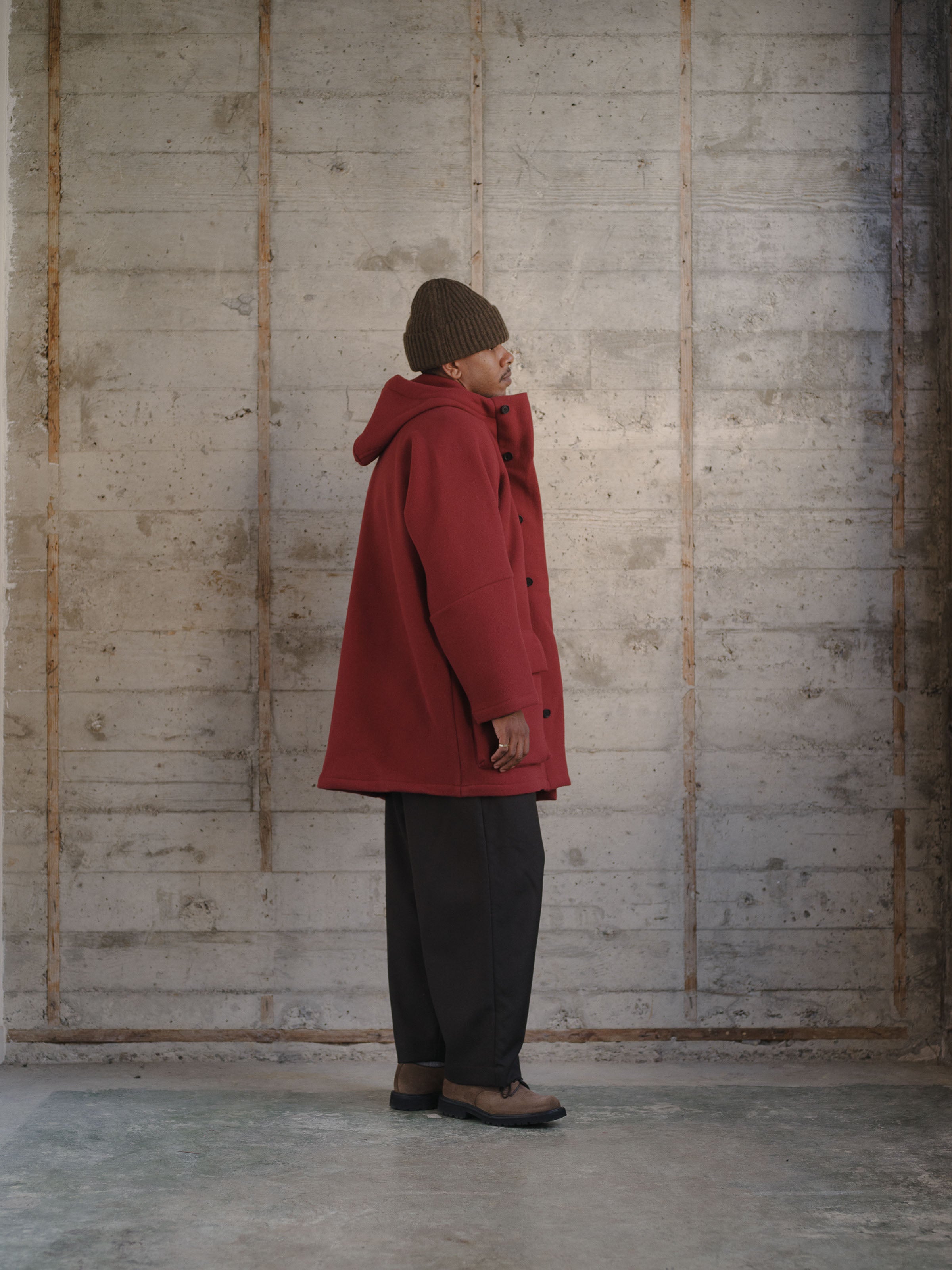 Hooded Coat - Heavy Wool Duffel – evan kinori