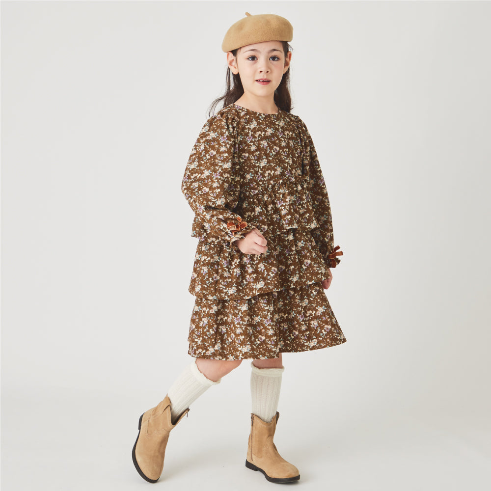 冬割】花柄 コーデュロイ ワンピース – 子供服通販の ever closet