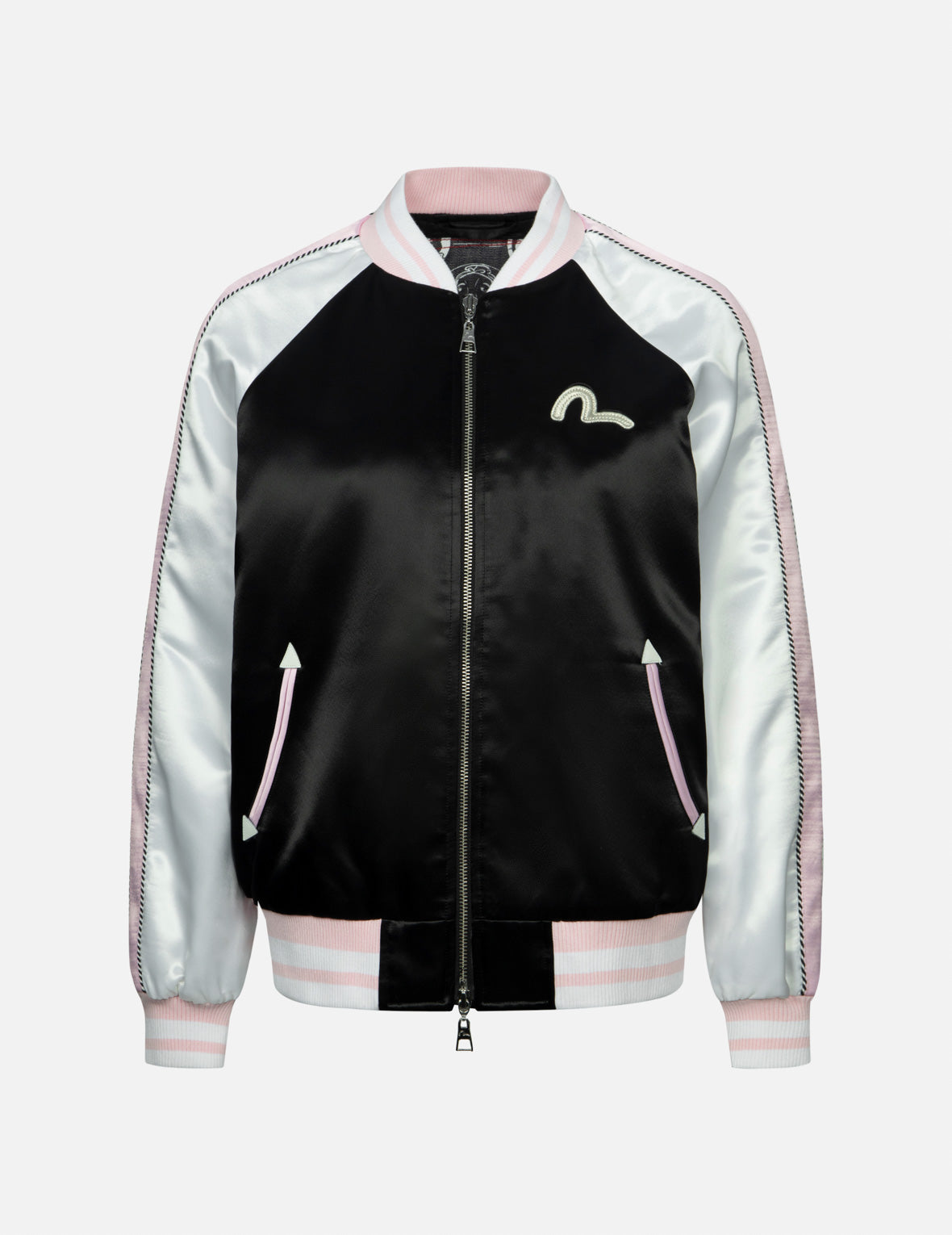 ロゴ刺繍ルーズフィットスカジャン – EVISU