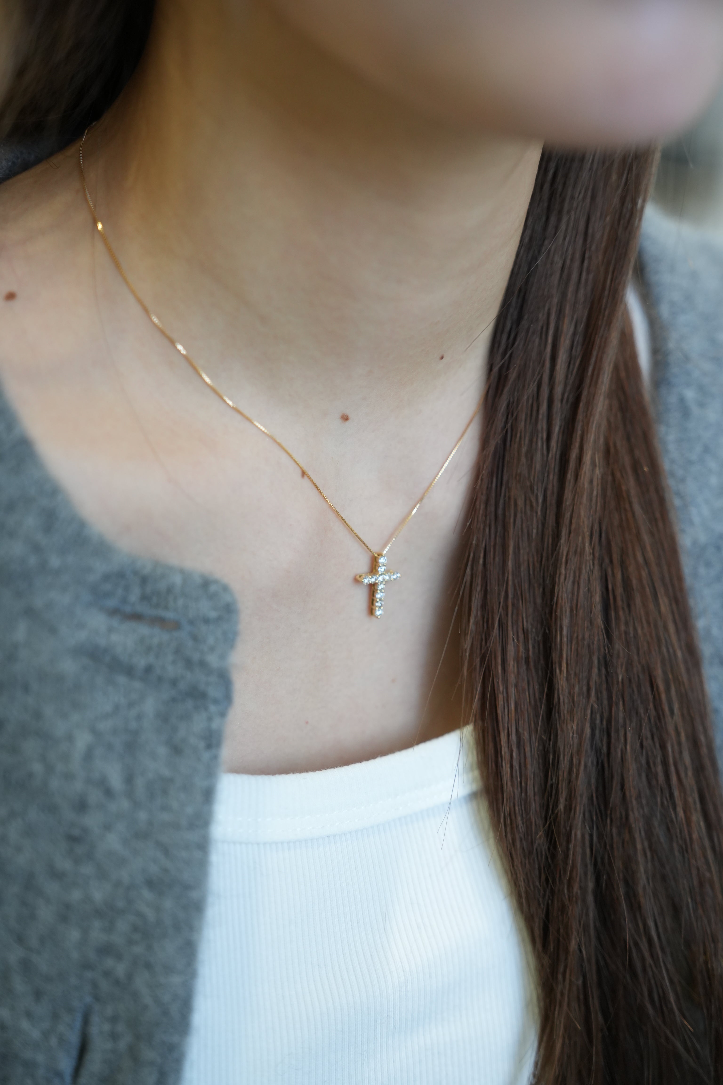 PT・K18ygダイヤクロスペンダント – ex'position