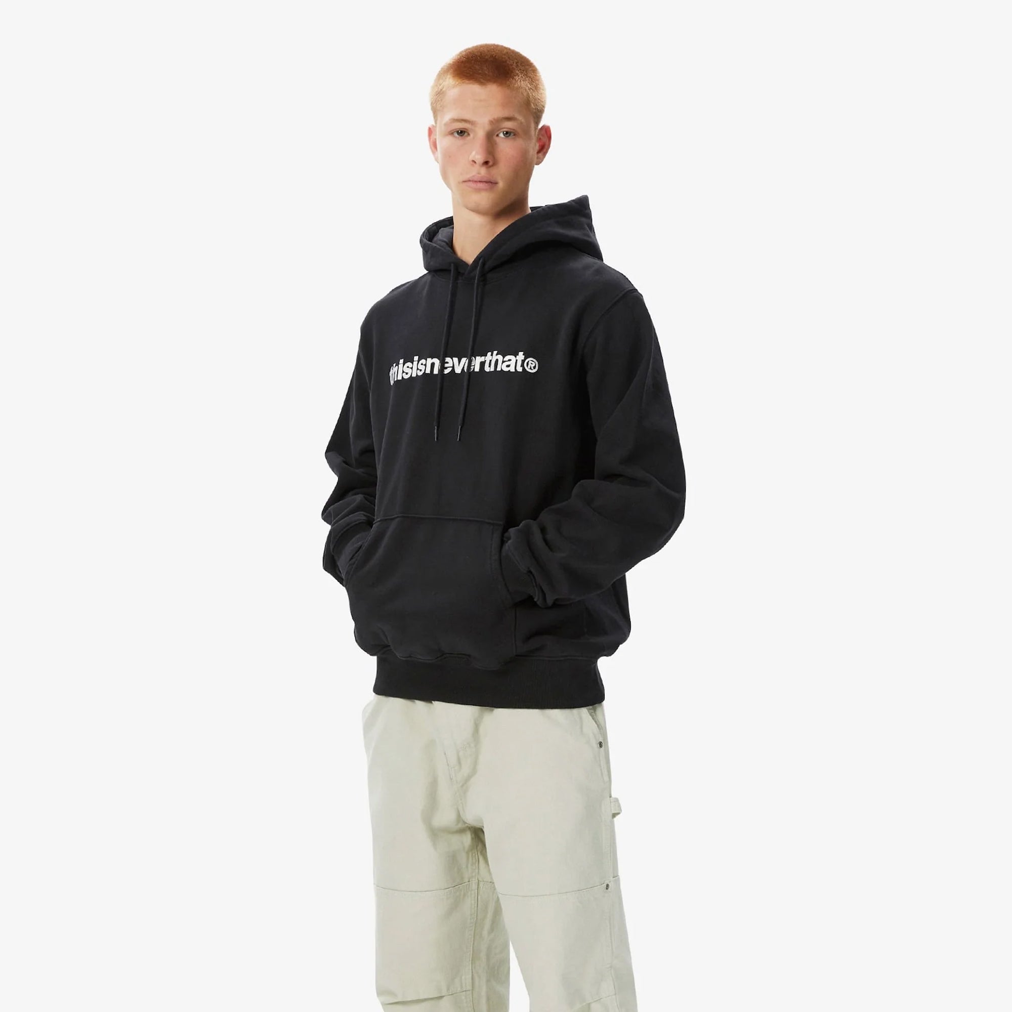 Thisisneverthat Mens T-Logo Hoodie – Extra Butter