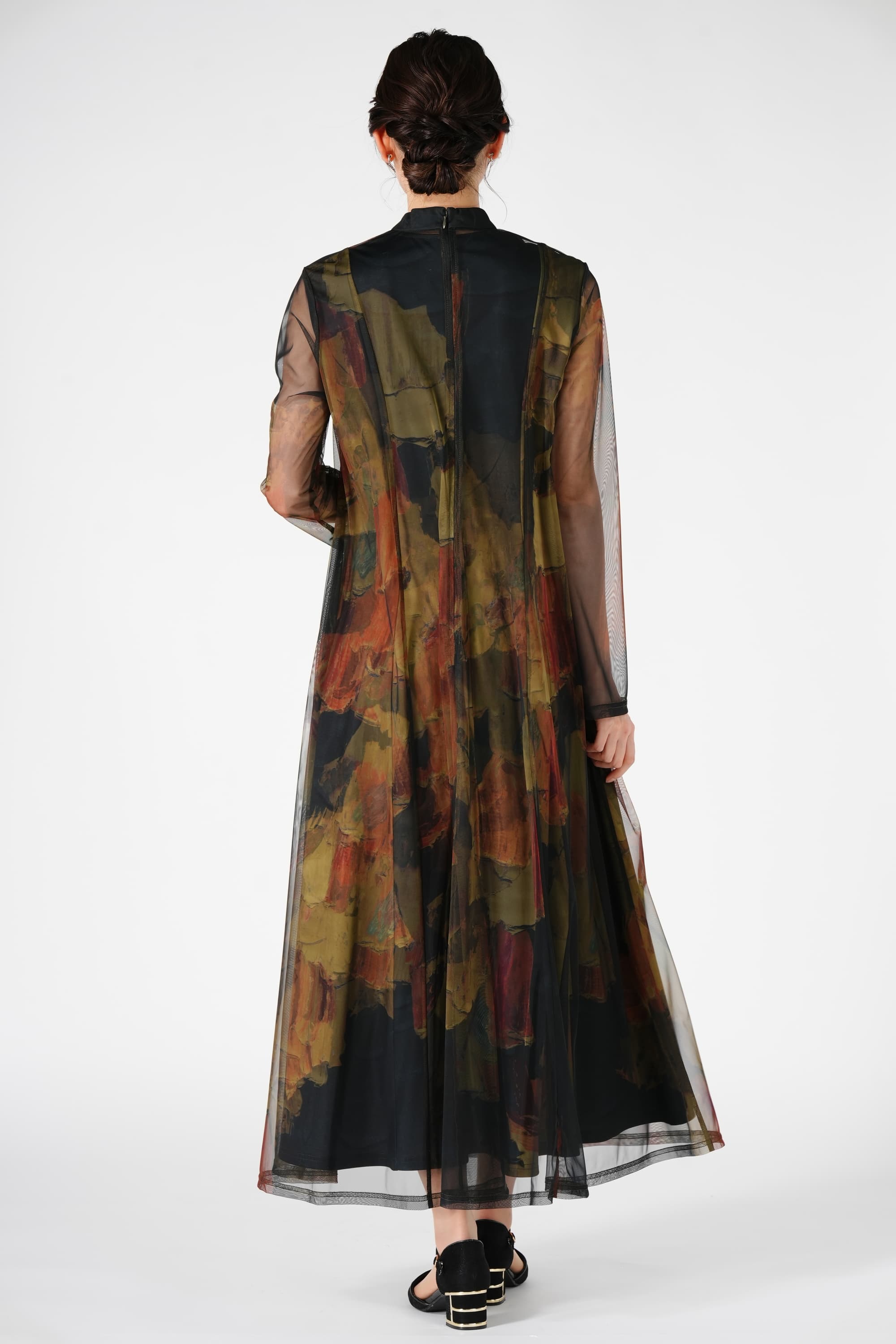 Ameri VINTAGE アート柄カーキドレス (S) をレンタル - 結婚式